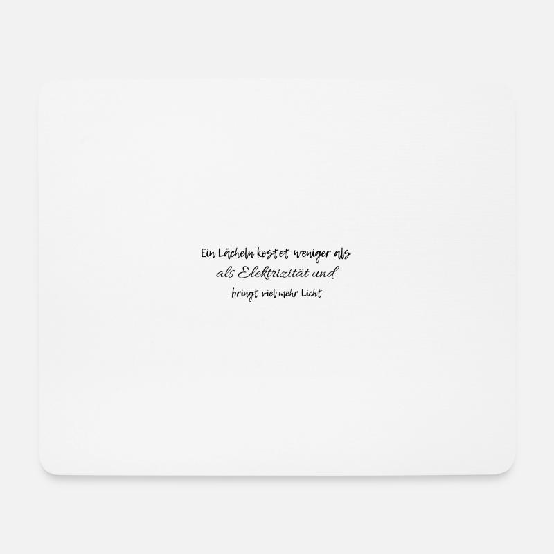 Be Happy Shirt - Mousepad (Querformat) - Weiß