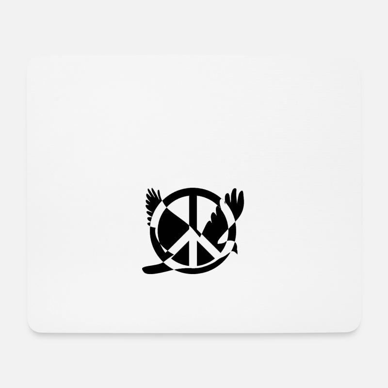 FRIEDEN FRIEDEN - Mousepad (Querformat) - Weiß