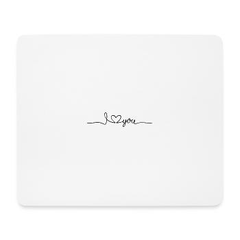 Ich liebe dich – Botschaft der Liebe - Mousepad (Querformat) - Weiß - Vorne