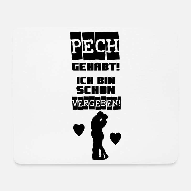 Schon vergeben! Liebe Paar Valentinstag Geschenk - Mousepad (Querformat) - Weiß