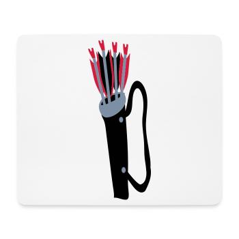 Archery quiver and arrows design by Patjila - Mouse Pad (horizontal) - white - Front