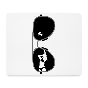 volleyball_brille - Tapis de souris (format paysage) - blanc - Devant
