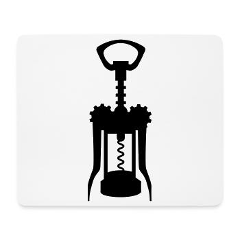 Un tire-bouchon - Tapis de souris (format paysage) - blanc - Devant