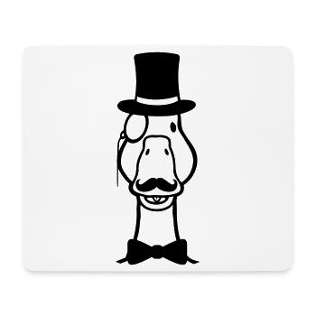 Niedliche Zylinder Comic Gans - Mousepad (Querformat) - Weiß - Vorne
