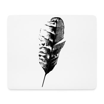 Plume d’écriture - Tapis de souris (format paysage) - blanc - Devant