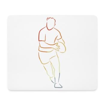 Rugby Player Sketch - Mouse Pad (horizontal) - white - Front