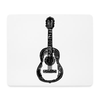 Gitarre Gitarrist - Mousepad (Querformat) - Weiß - Vorne