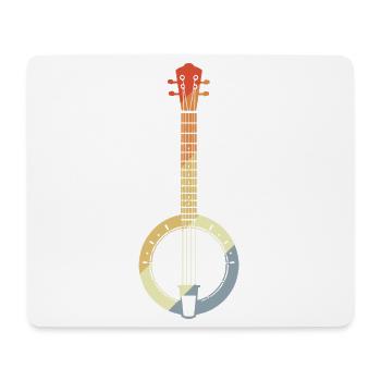 Dessin rétro banjo - Tapis de souris (format paysage) - blanc - Devant