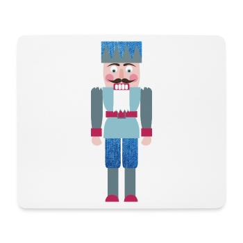 Nutcracker Jeans Christmas Xmas Decoration Wooden Figurine - Mouse Pad (horizontal) - white - Front