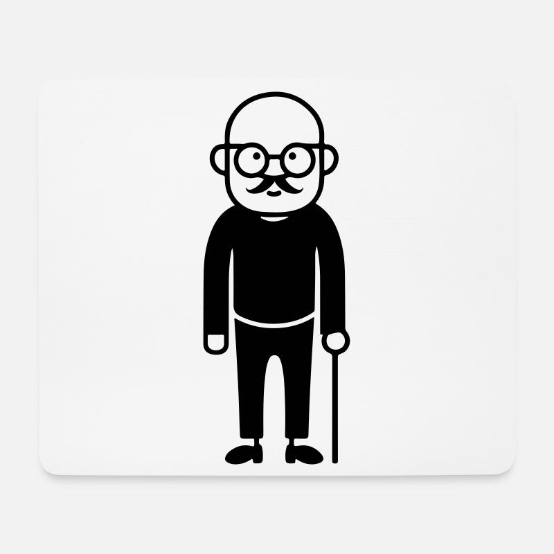 Opa Senior - Mousepad (Querformat) - Weiß