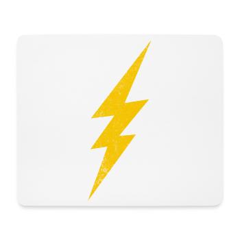 EnergieblitzDesign in Gelb - Mousepad (Querformat) - Weiß - Vorne