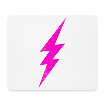 Glowing Pink Lightning - Mouse Pad (horizontal) - white - Front