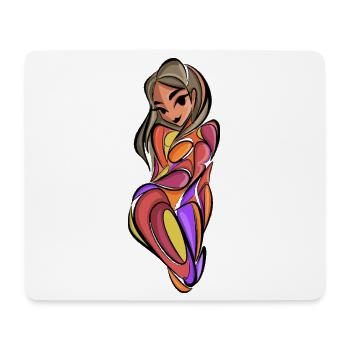 Abstract Woman in Color Game - Mouse Pad (horizontal) - white - Front
