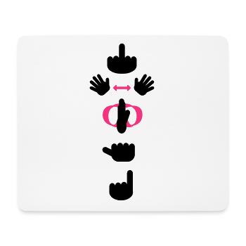 FUCKING BIG SHARK BEHIND YOU - Mouse Pad (horizontal) - white - Front