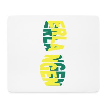 Erlangen Germany City Skyline Font Colorful - Mouse Pad (horizontal) - white - Front