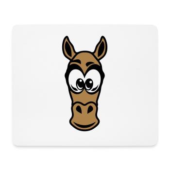 head horse drawing animals child 17 - Mouse Pad (horizontal) - white - Front