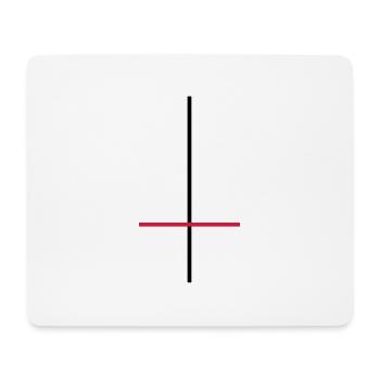 Umgedrehtes Kreuz - Mousepad (Querformat) - Weiß - Vorne