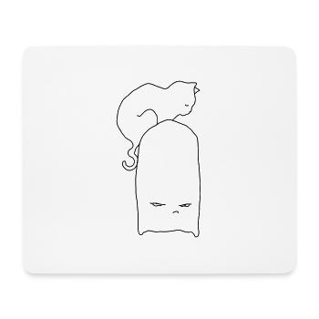 Der Kater am nächsten Morgen - Mousepad (Querformat) - Weiß - Vorne