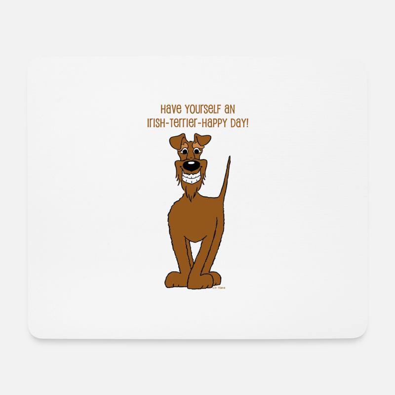 Irischer Terrier Smile - Mousepad (Querformat) - Weiß