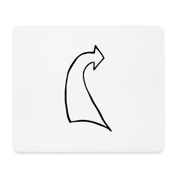 pfeile8, Feil, dick, gerundet - Mousepad (Querformat) - Weiß - Vorne