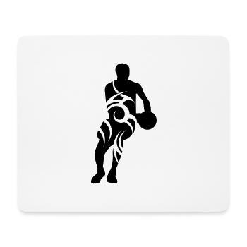 Men basketball tribal - Tapis de souris (format paysage) - blanc - Devant