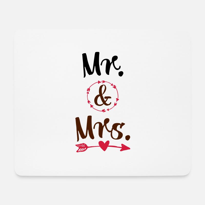 Hochzeit - Mousepad (Querformat) - Weiß