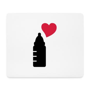 babyflasche_love_2__f2 - Mouse Pad (horizontal) - white - Front