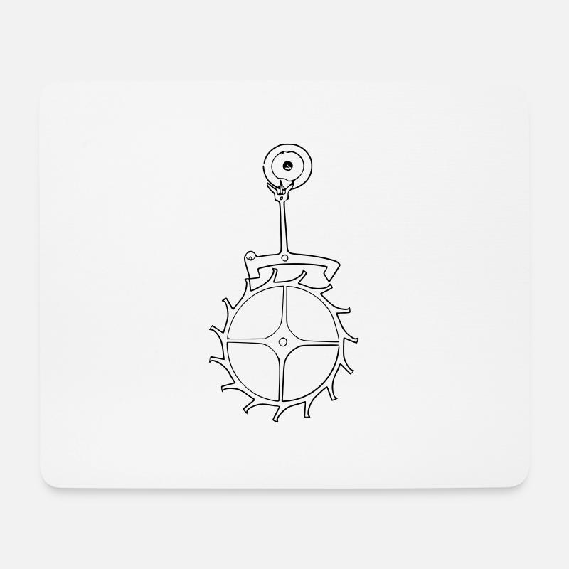 Glasshouse anchor escapement - Mouse Pad (horizontal) - white
