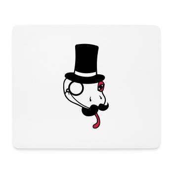 tête monsieur monsieur messieurs cylindre riche monocle bri - Tapis de souris (format paysage) - blanc - Devant