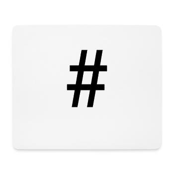 hashtag - Mousepad (Querformat) - Weiß - Vorne