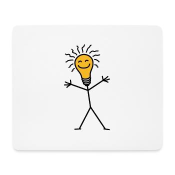 Light Bulb - Mouse Pad (horizontal) - white - Front