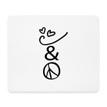 Love & Peace symbol - Mouse Pad (horizontal) - white - Front