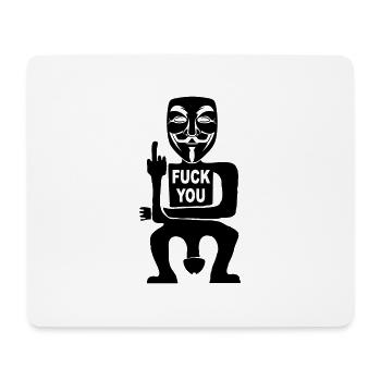 fuck you - Tapis de souris (format paysage) - blanc - Devant