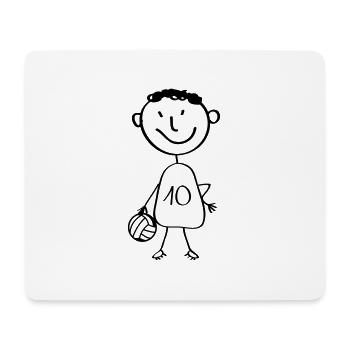 volleyball_spieler - Mousepad (Querformat) - Weiß - Vorne