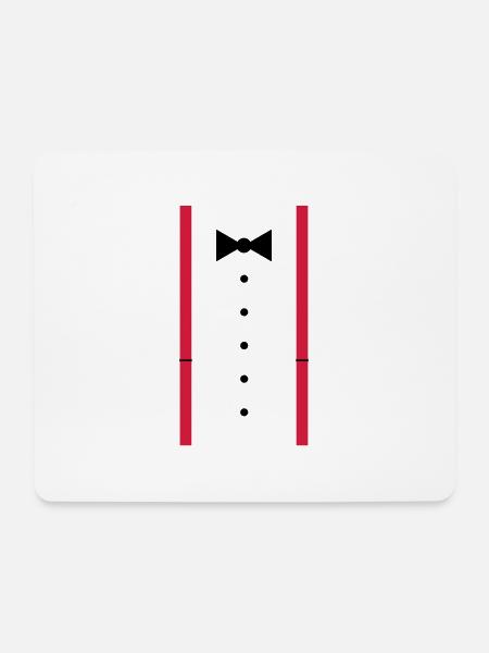 Hosenträger - Mousepad (Querformat) - Weiß