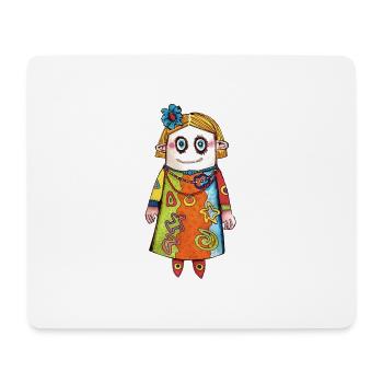 Vauda la poupée - Tapis de souris (format paysage) - blanc - Devant