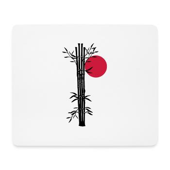 sonne bambus japanisch chinesisch baum pflanze sil - Mousepad (Querformat) - Weiß - Vorne