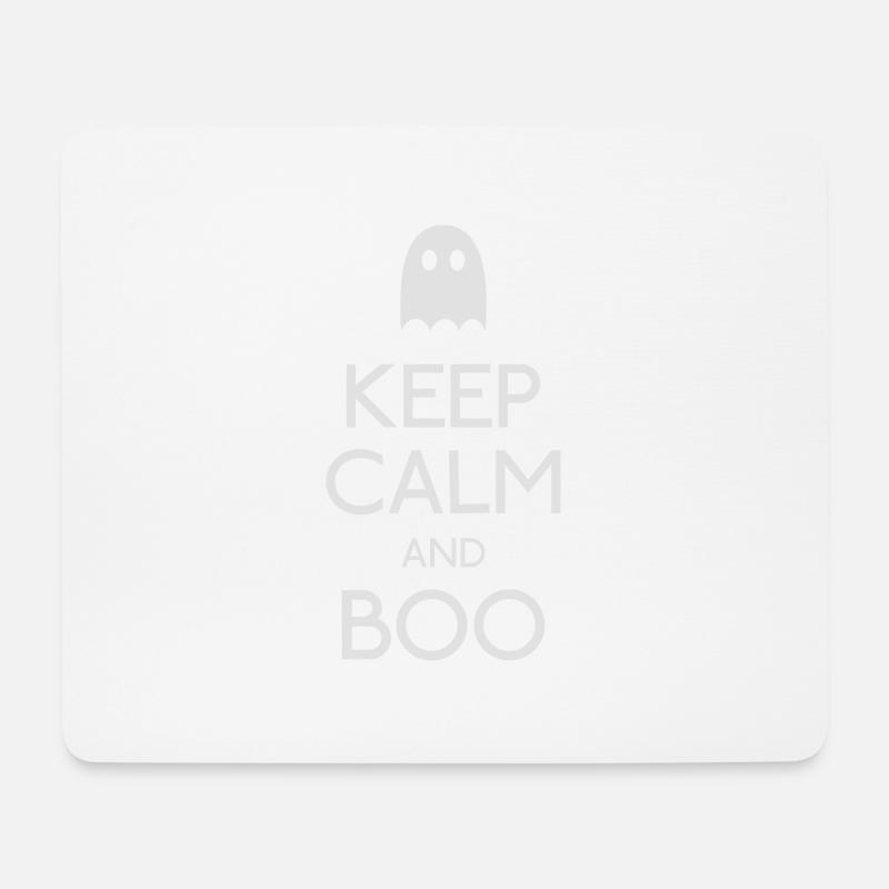 Keep Calm and Boo - Mousepad (Querformat) - Weiß