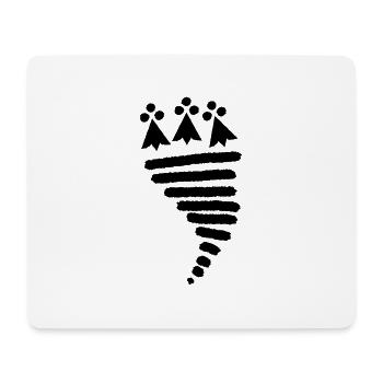 Bretagne Breizh drapeau - Tapis de souris (format paysage) - blanc - Devant