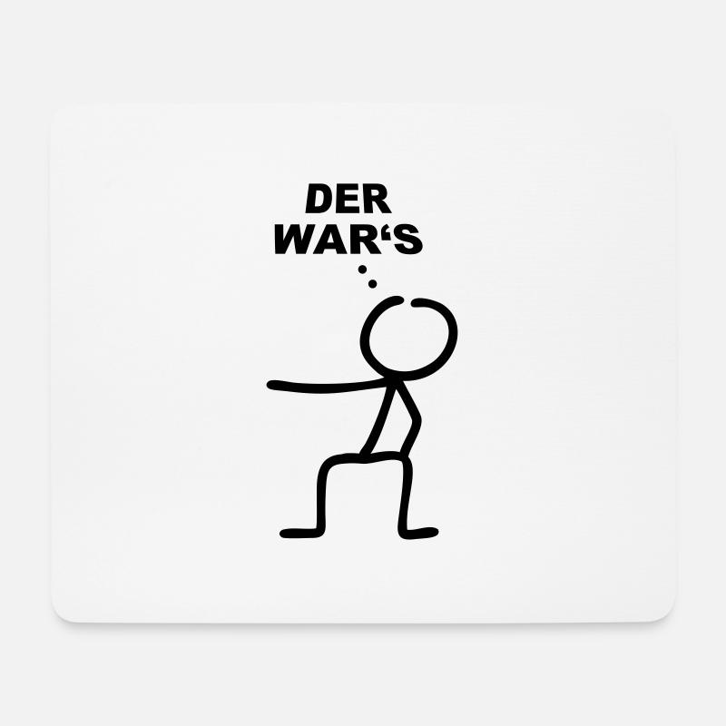 Strichmännchen Der wars - Mousepad (Querformat) - Weiß
