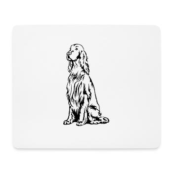 Irish Setter - Tapis de souris (format paysage) - blanc - Devant