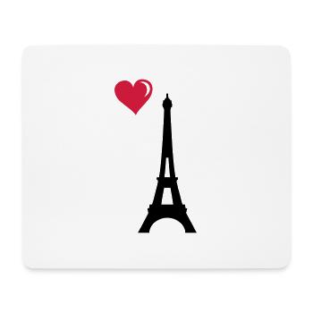 eiffel tower love - Mousepad (Querformat) - Weiß - Vorne