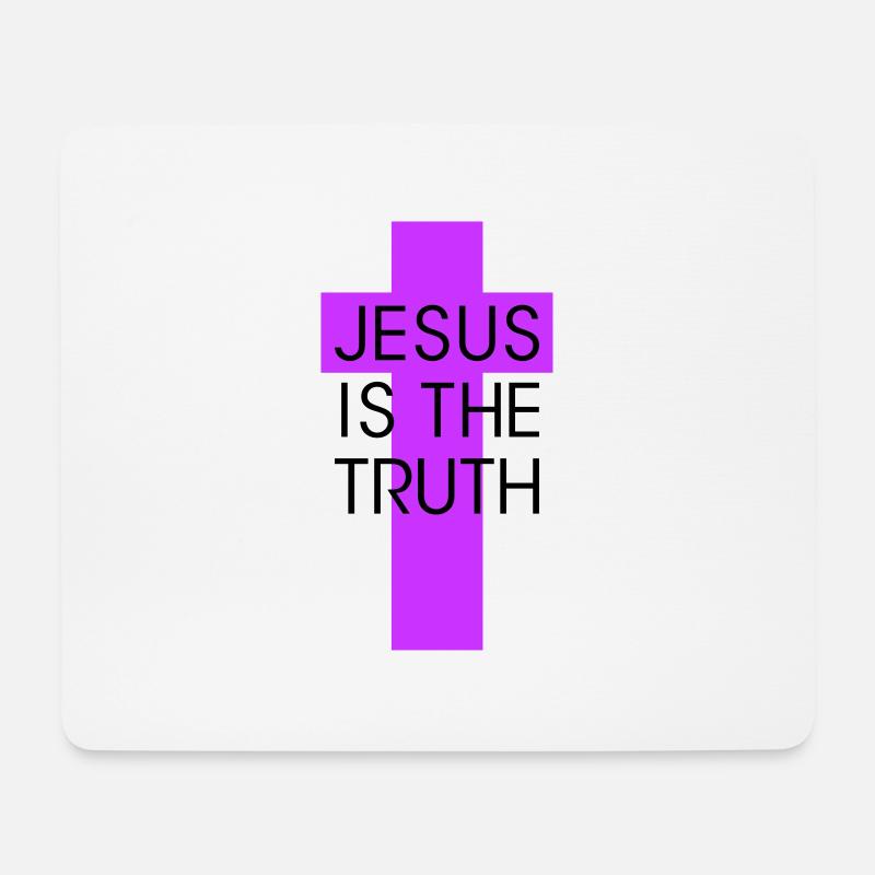 jesus is the truth - Mousepad (Querformat) - Weiß