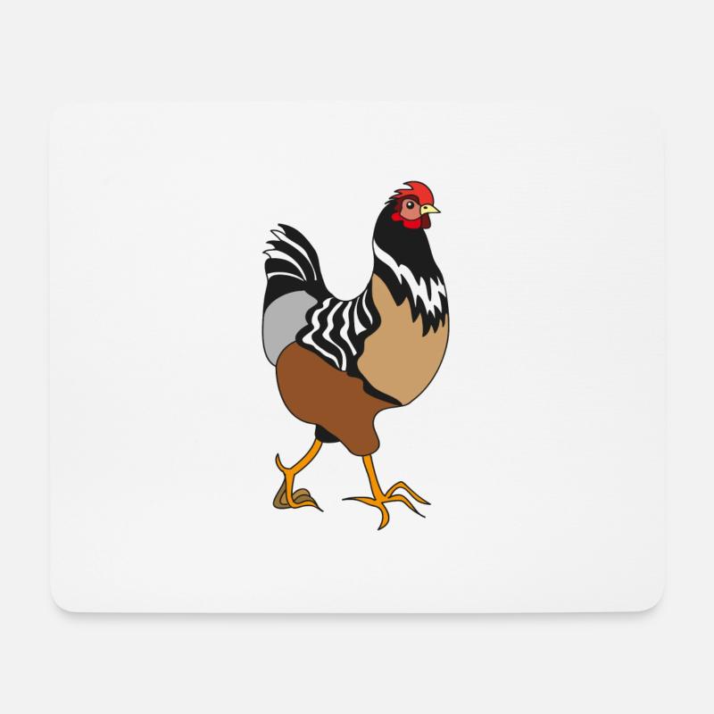 Huhn - Mousepad (Querformat) - Weiß