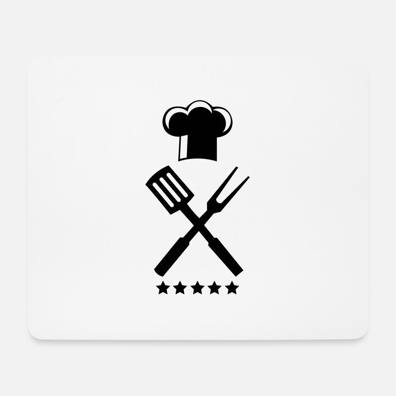 Koch Besteck 5 Sterne - Mousepad (Querformat) - Weiß
