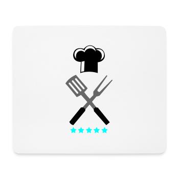 cuisine couverts 5 étoiles - Tapis de souris (format paysage) - blanc - Devant