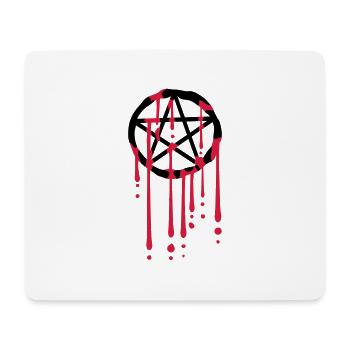 Blood drops pentagram - Mouse Pad (horizontal) - white - Front