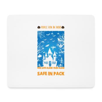 Halloween Hemd - Mousepad (Querformat) - Weiß - Vorne