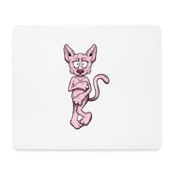 Nackte Sphynx Katze - Mousepad (Querformat) - Weiß - Vorne