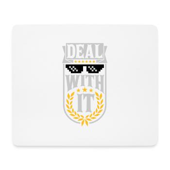 Traitez-le Laurel Wreath - Tapis de souris (format paysage) - blanc - Devant